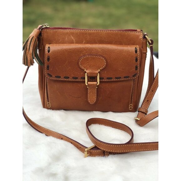 Dooney And Bourke Florentine Leather Crossbody Natural Color